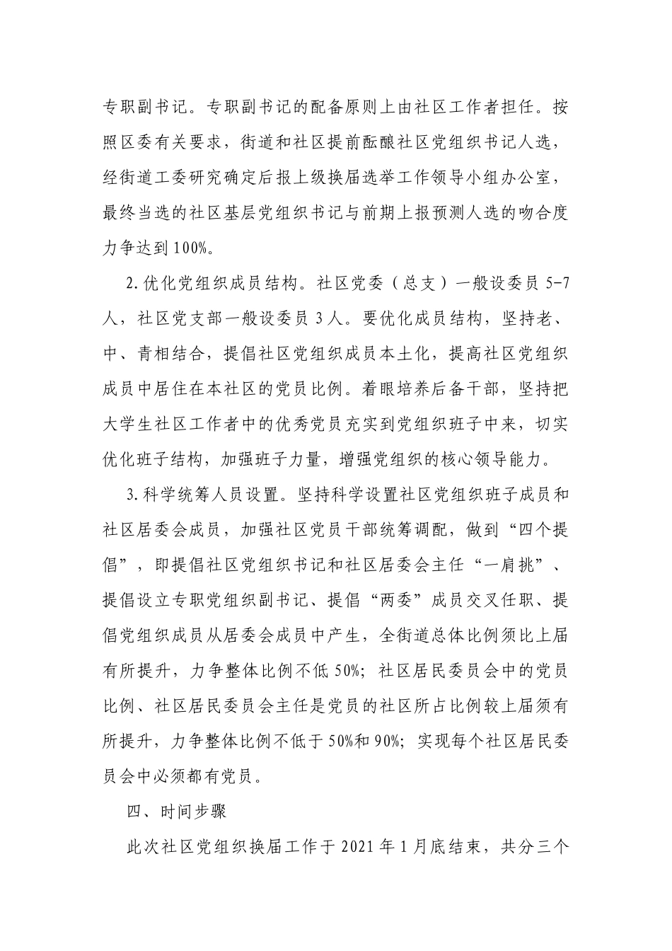 2021年xxx街道社区党组织换届选举工作方案_第3页