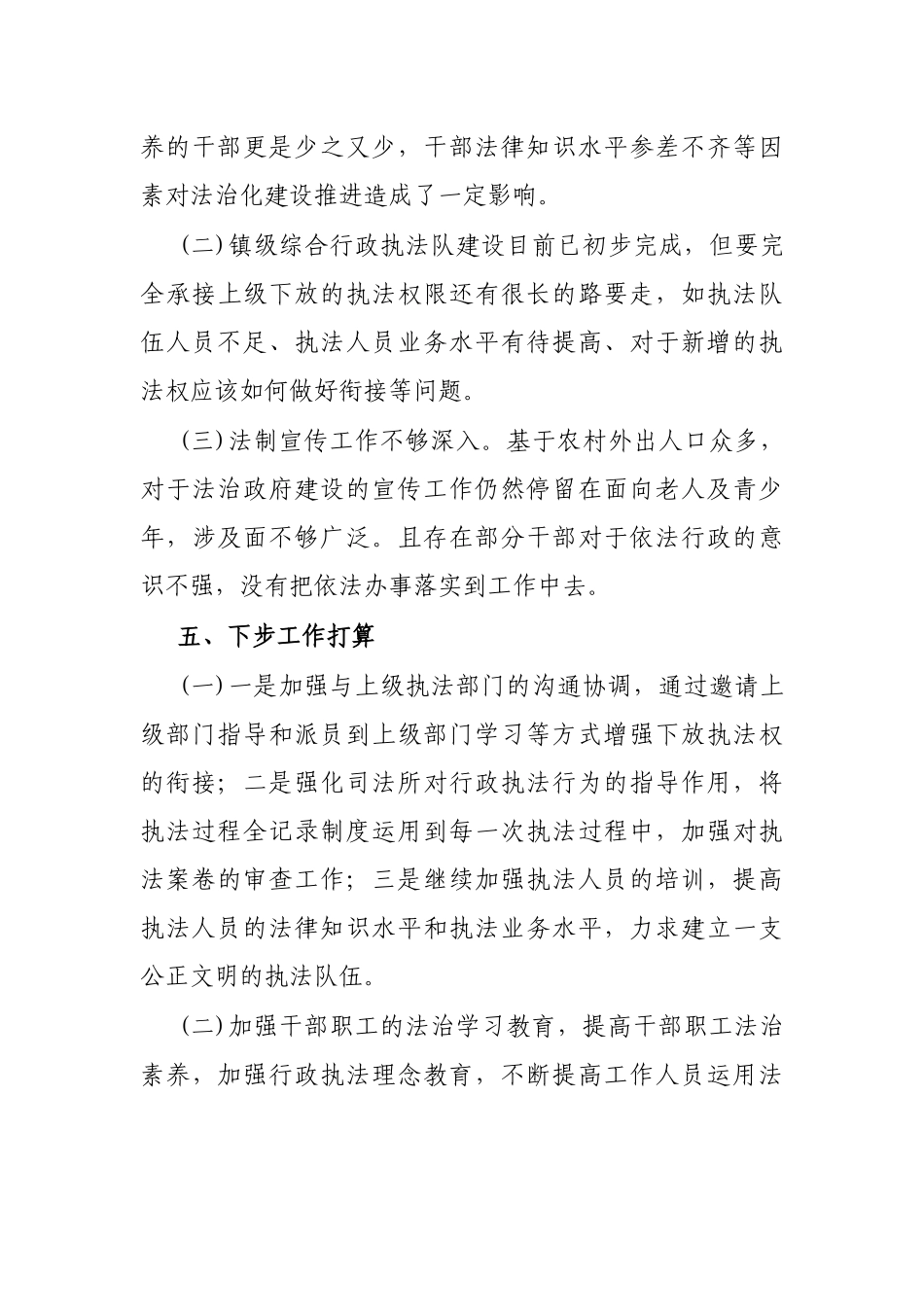 行政执法X年度工作报告（镇乡）_第3页