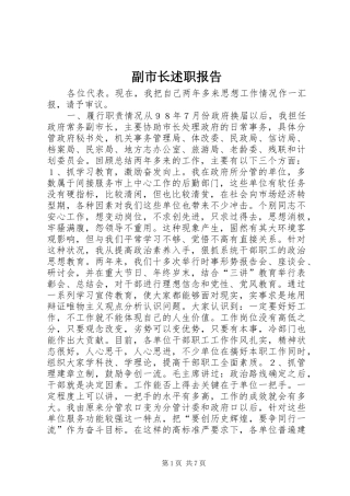 2024年副市长述职报告