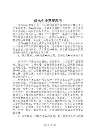 2024年供电企业发展思考