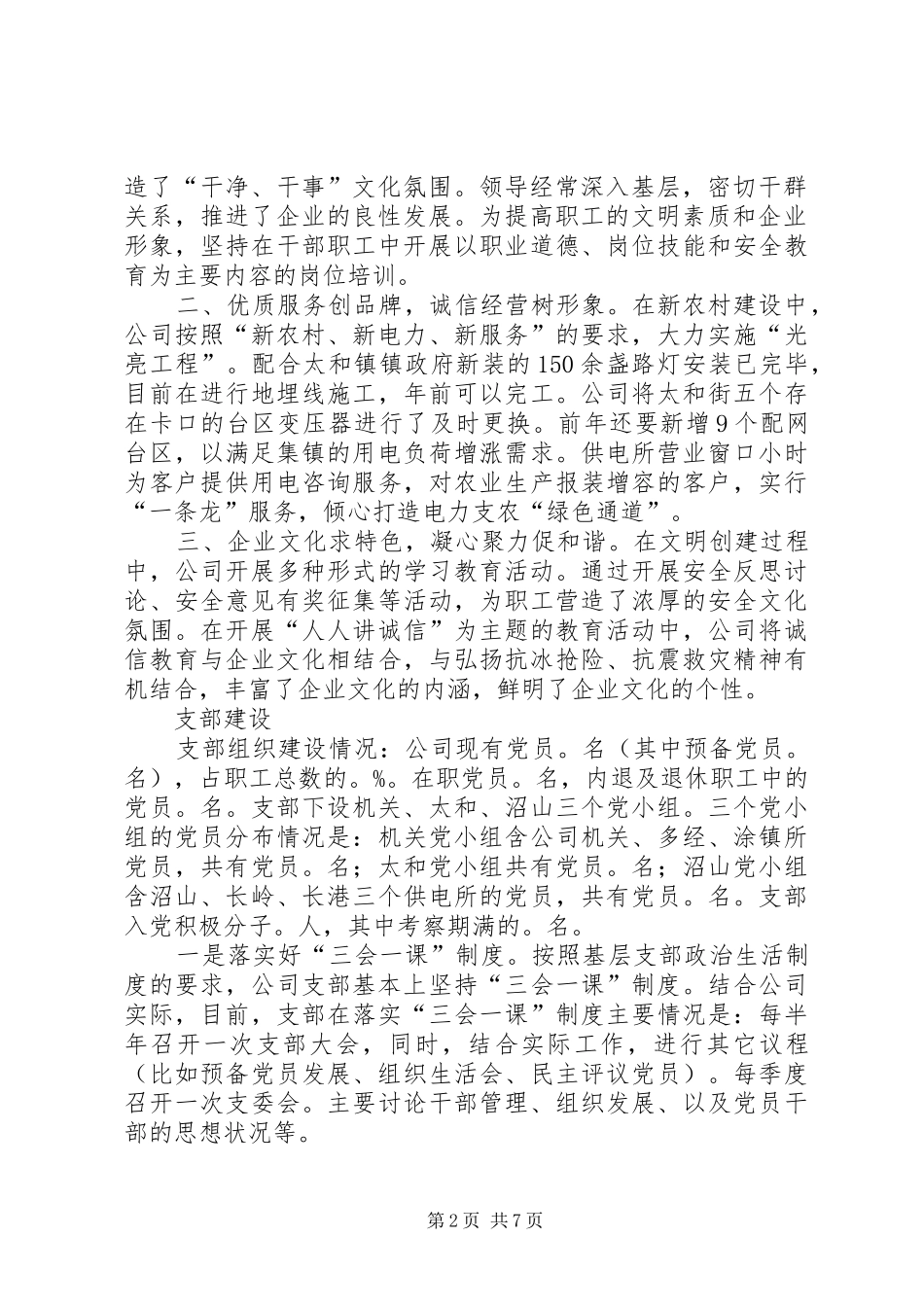 2024年供电公司党群综合检查汇报_第2页