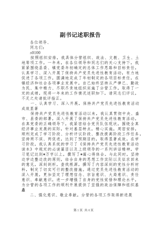 2024年副书记述职报告