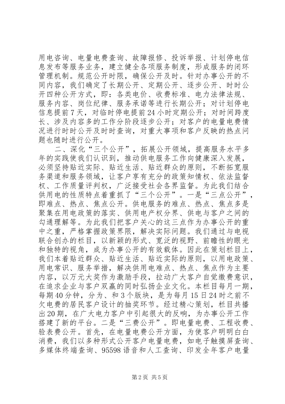 2024年供电公司行风建设工作经验材料_第2页