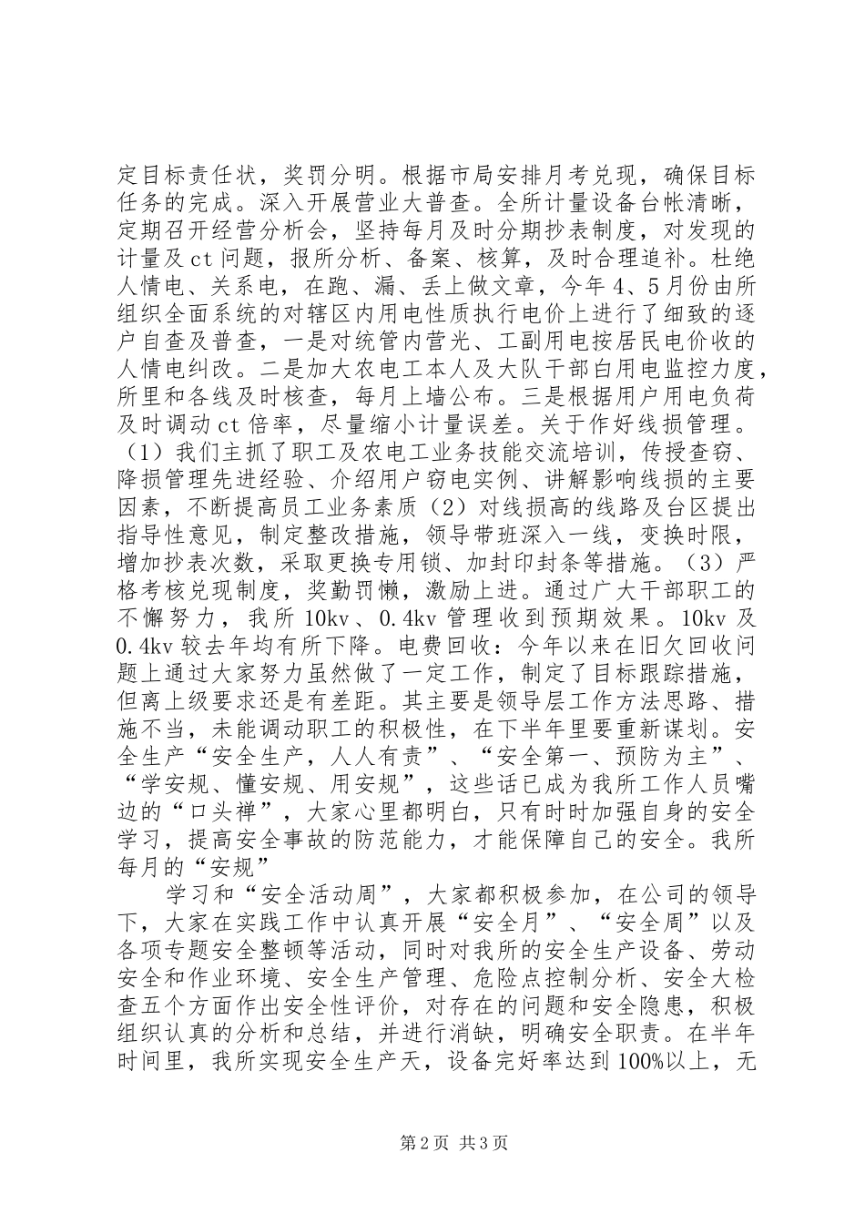 2024年供电所上半年工作总结_第2页