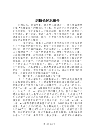 2024年副镇长述职报告