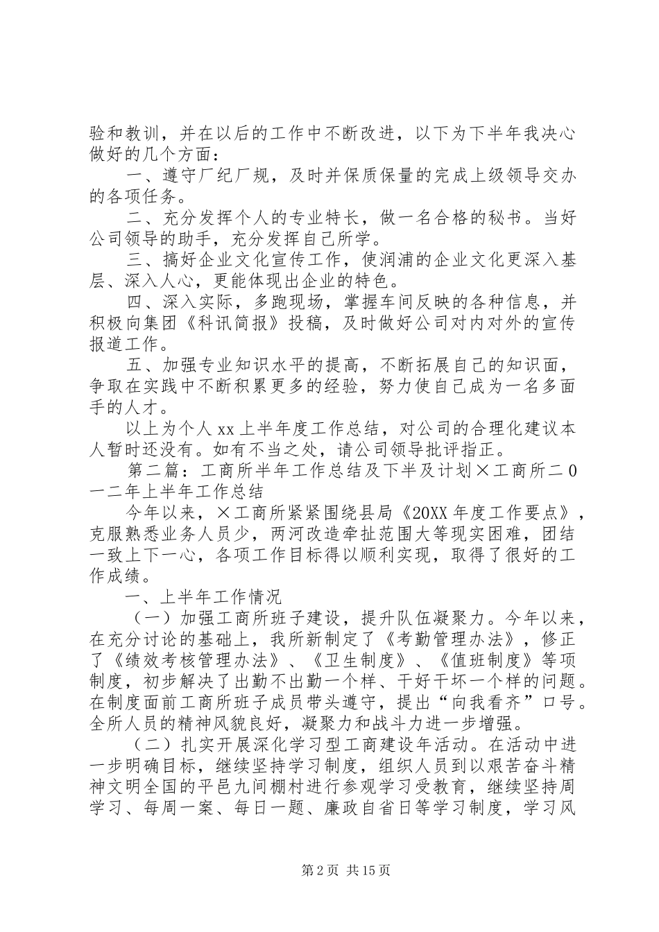 2024年个人半年总结及下半年计划_第2页