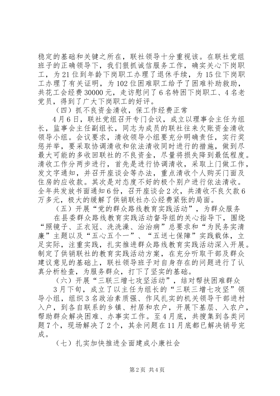 2024年供销联社工作总结_第2页