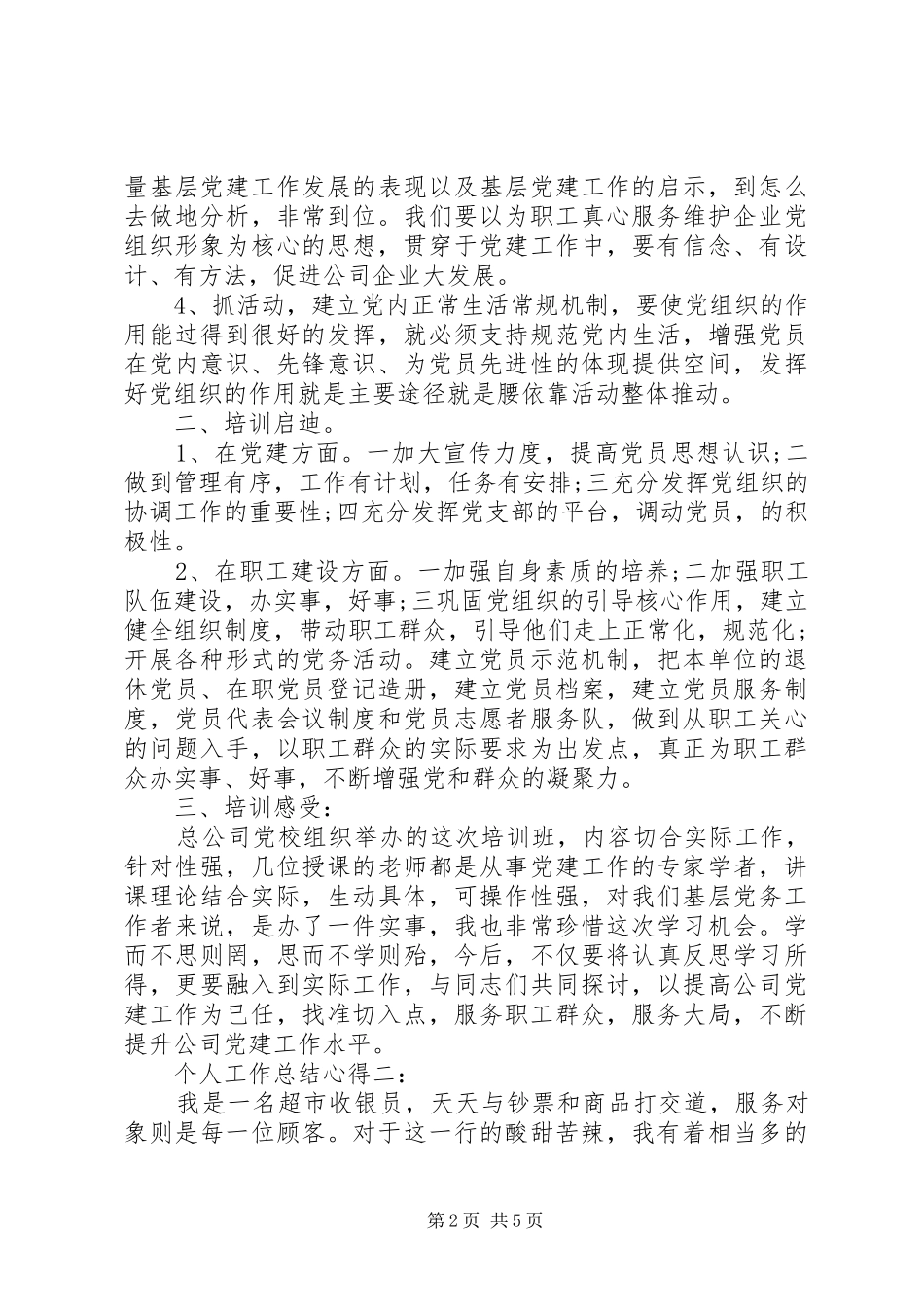 2024年个人工作总结心得_第2页