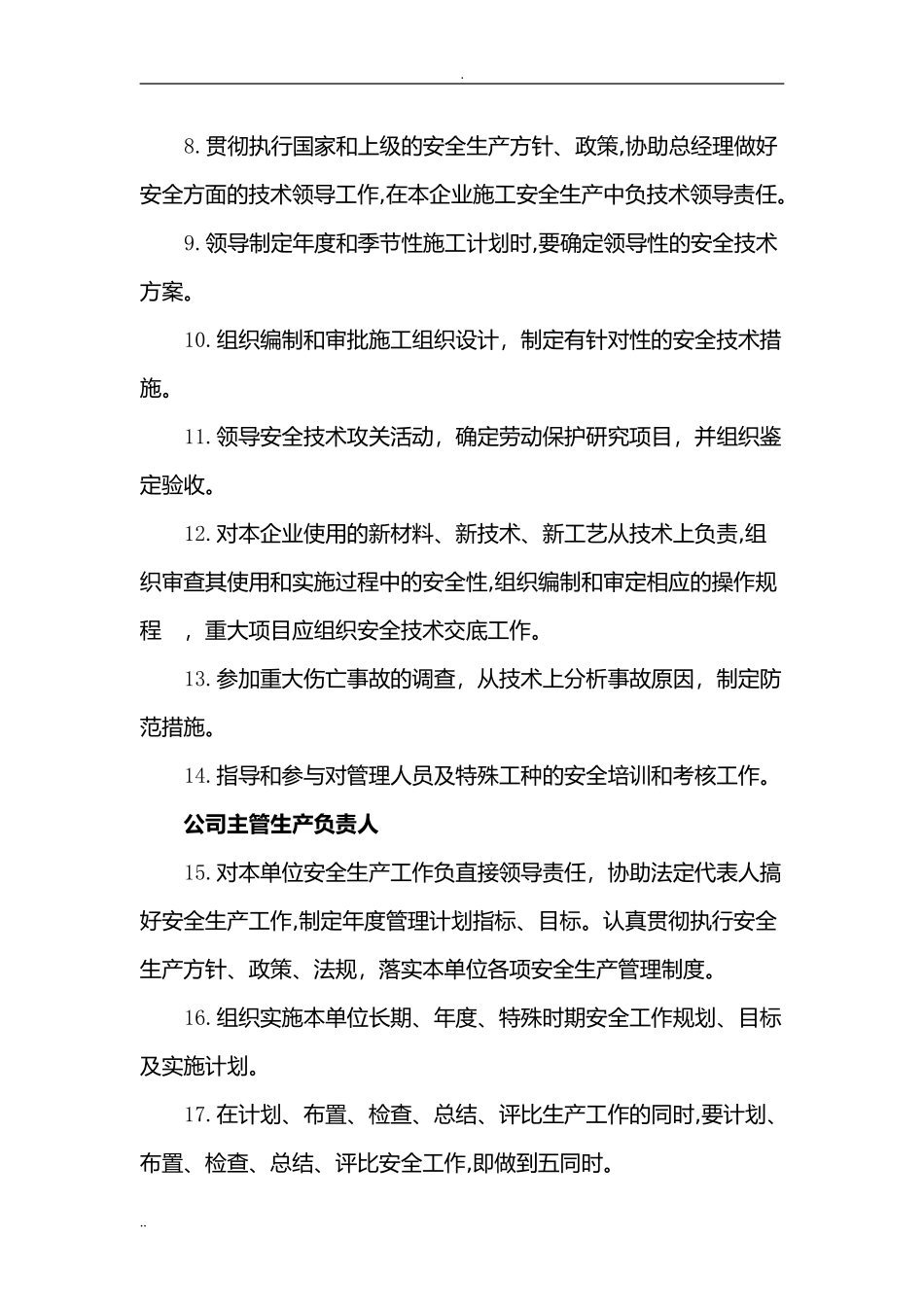 2024年安全生产管理机构责任分工_第2页
