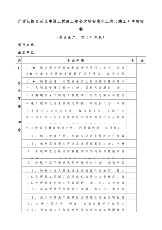 2024年安全文明工地评分标准
