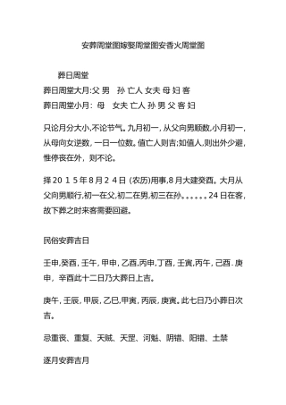2024年安葬周堂图嫁娶周堂图安香火周堂图