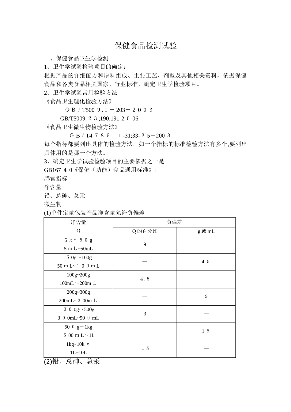 2024年保健食品检测试验完整版_第1页