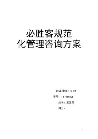 2024年必胜客规范管理咨询方案