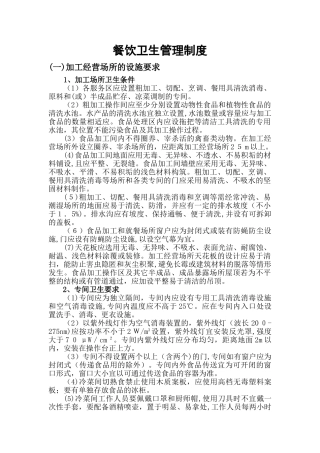 2024年餐饮卫生管理办法
