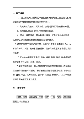 2024年承插式混凝土管施工组织设计方案