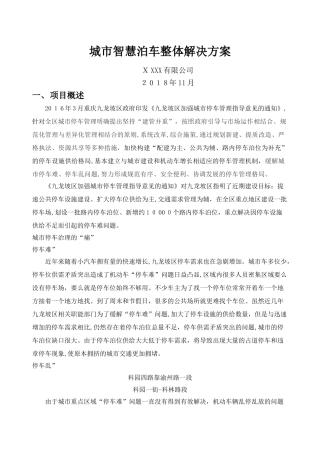 2024年城市智慧泊车整体解决方案