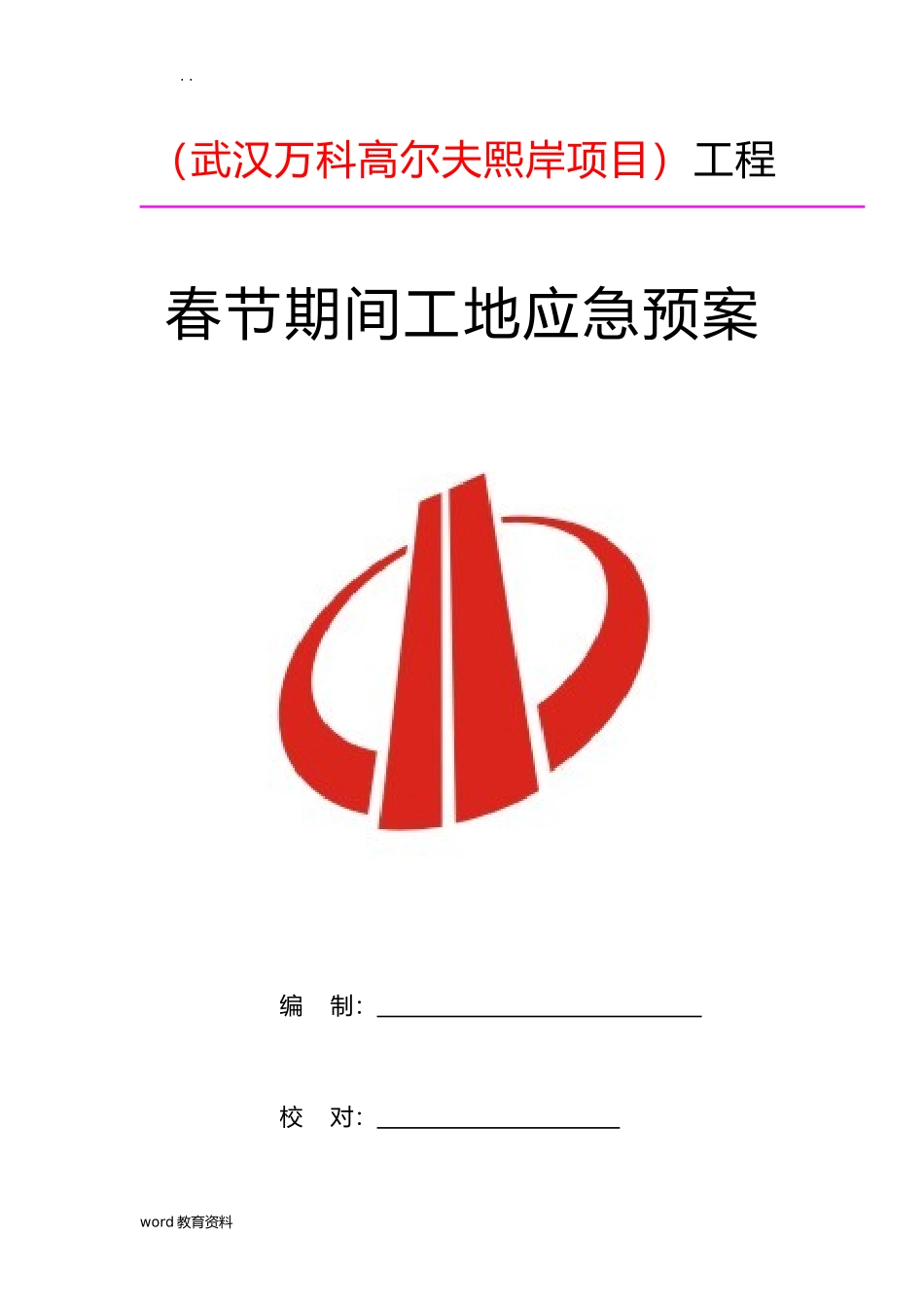 2024年春节期间工地应急预案_第1页