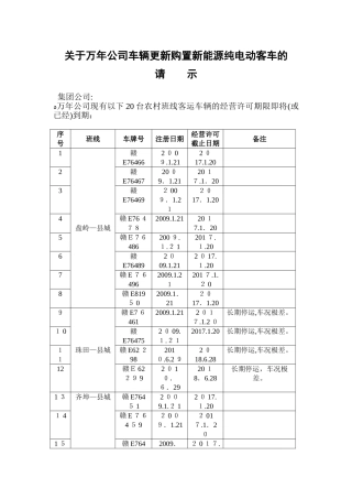 2024年纯电动客车经营项目的可行性报告公车经营