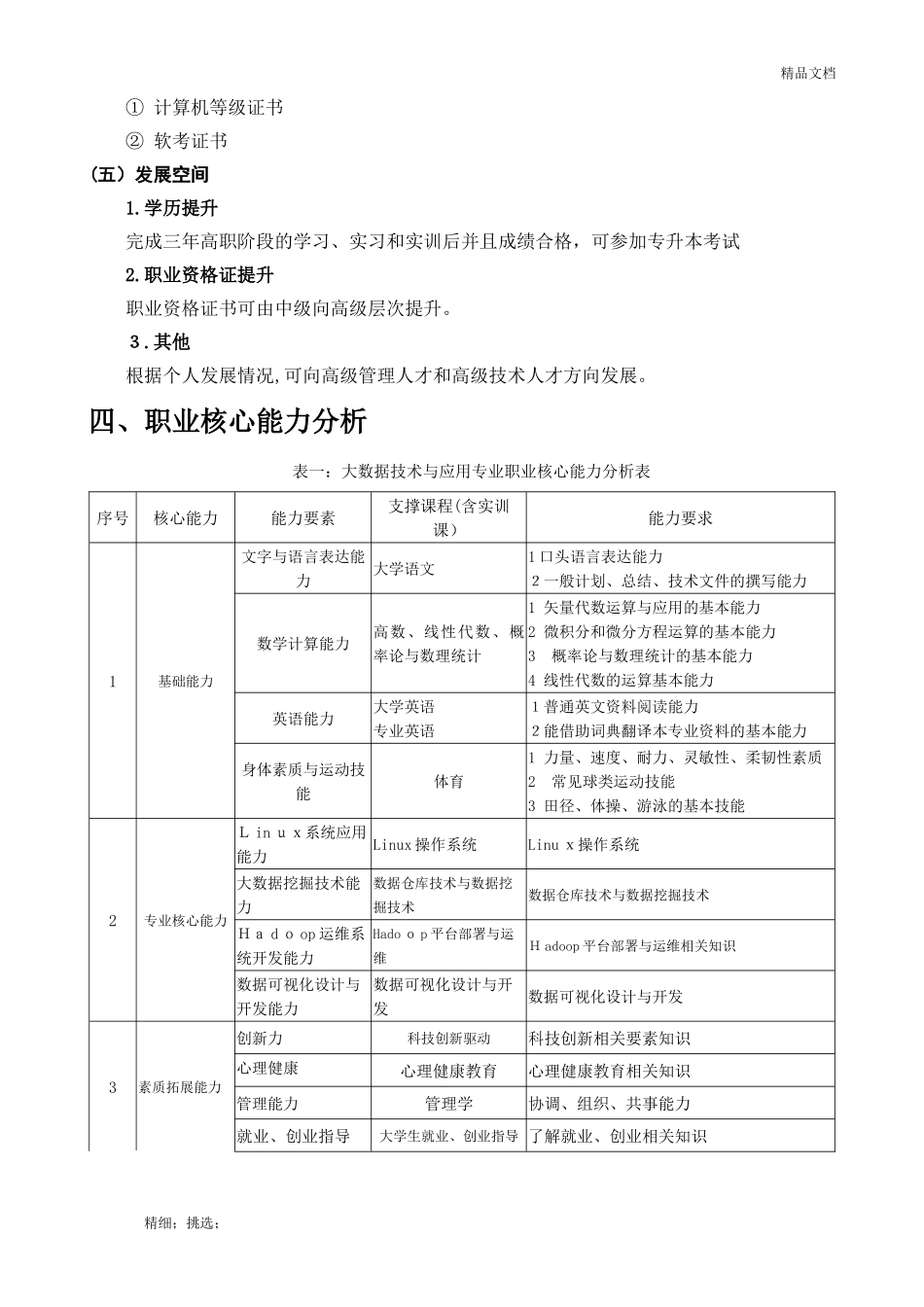 2024年大数据技术与应用专业人才培养整体方案_第3页