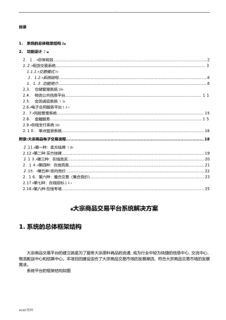 2024年大宗商品交易平台解决方案