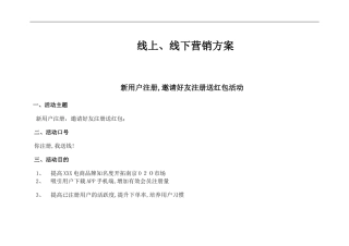 2024年电商平台线上营销方案汇总
