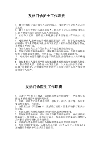 2024年发热门诊医生工作职责