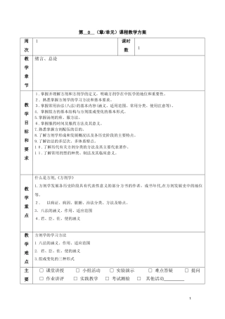 2024年方剂学教案中医药