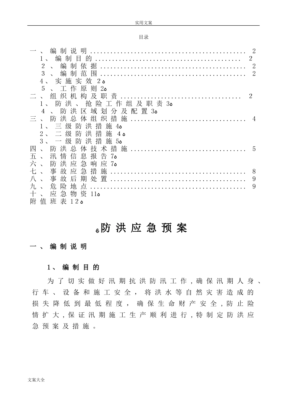 2024年防洪应急预案及要求措施_第1页