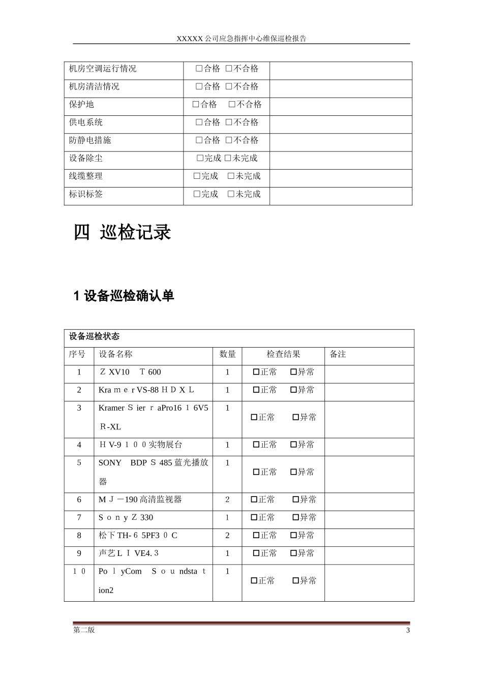 2024年高清视频会议系统巡检报告精版资料_第3页