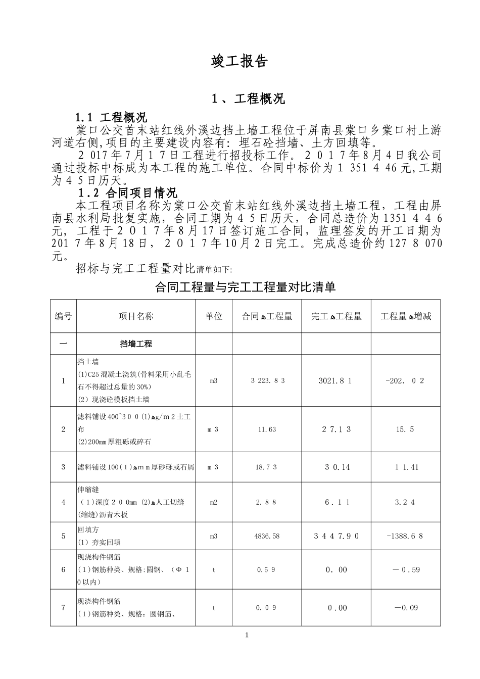 2024年工程竣工报告公交站_第2页