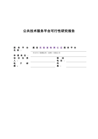 2024年公共技术服务平台项目可行性研究报告