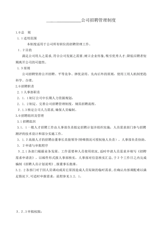 2024年公司互联网类招聘管理制度