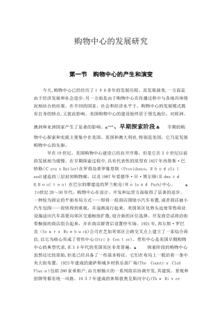 2024年购物中心的发展研究