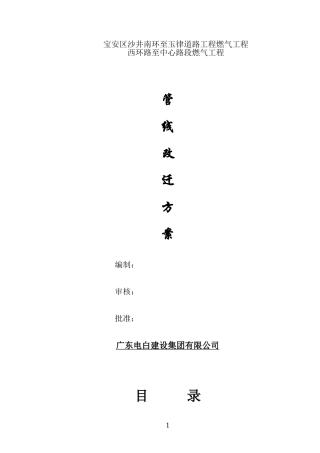 2024年管线迁改整体方案