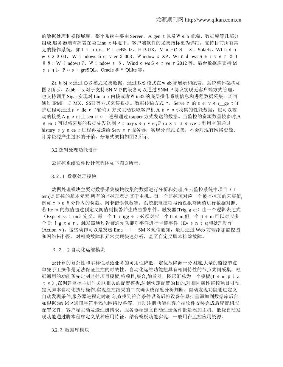 2024年基于开源软件的云监控平台设计与实现_第3页