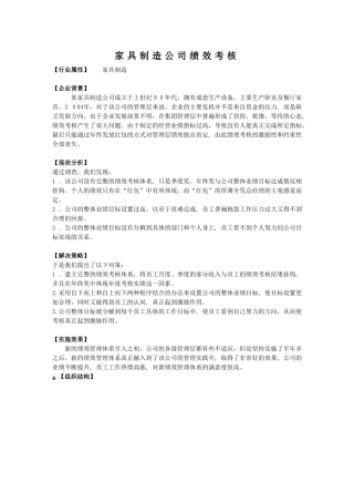 2024年家具制造公司绩效