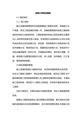 2024年进度计划保证措施方案