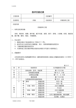 2024年精装修工程技术交底记录大全