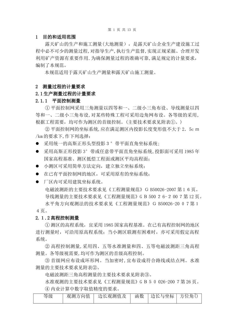 2024年矿山露天测量标准_第2页