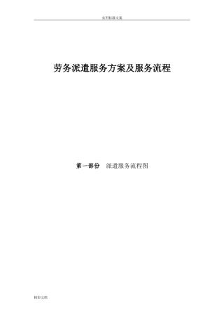 2024年劳务派遣服务方案设计及服务流程