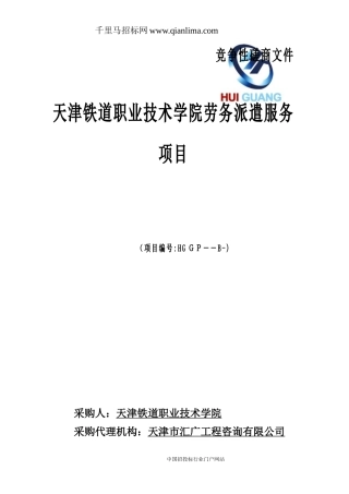 2024年劳务派遣服务项目招投标书