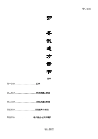 2024年劳务派遣具体方案书