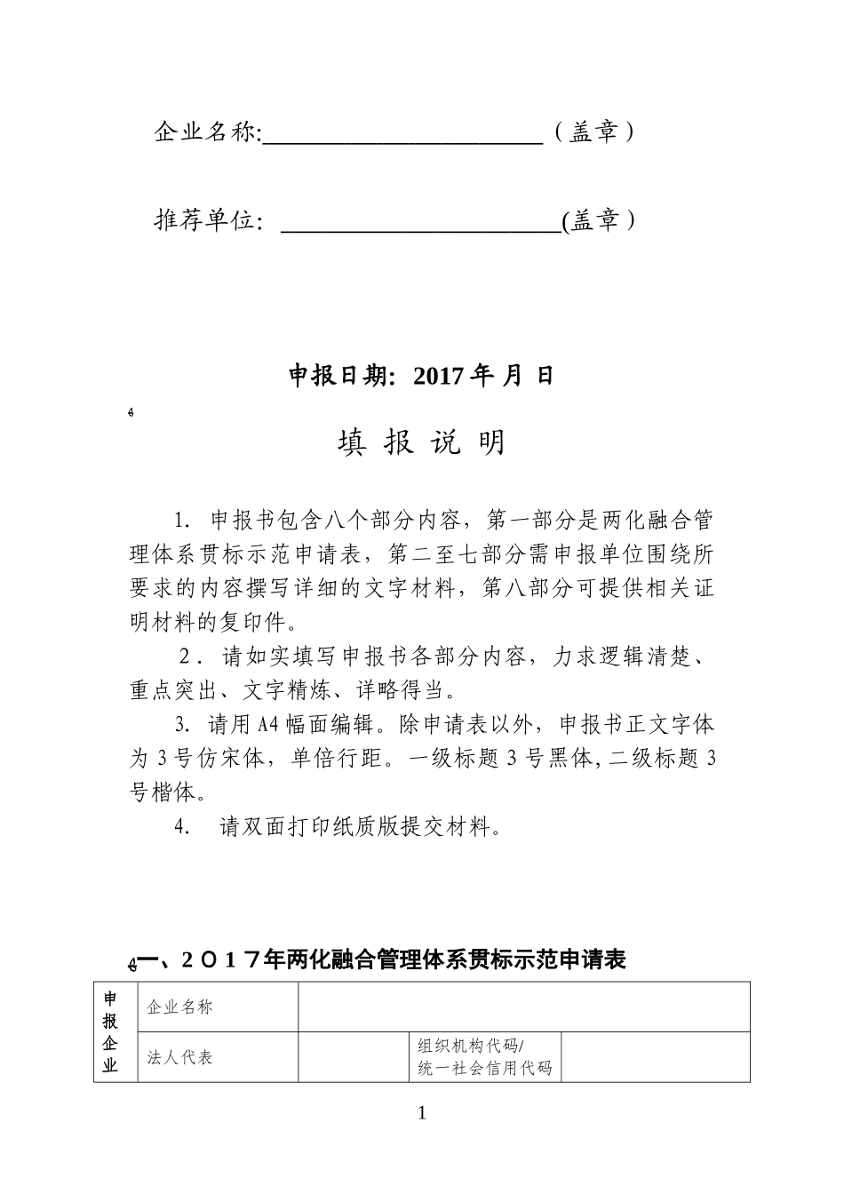 2024年两化融合管理体系贯标示范企业申报书_第2页