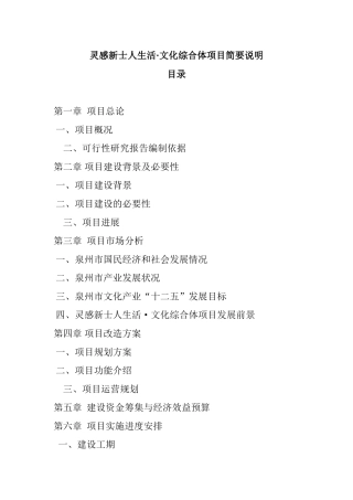2024年灵感新士人文化综合体项目简要说明