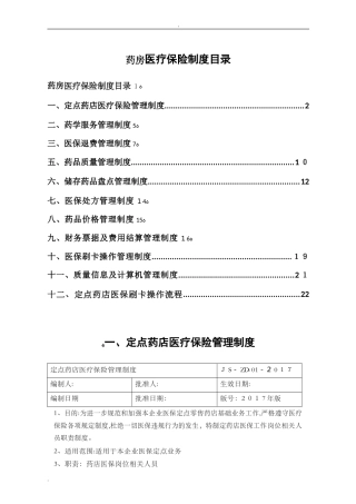 2024年零售药店各项管理制度完整版
