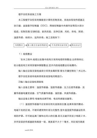 2024年楼宇自控系统工程施工方案