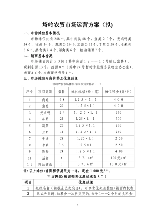 2024年农贸市场招商方案