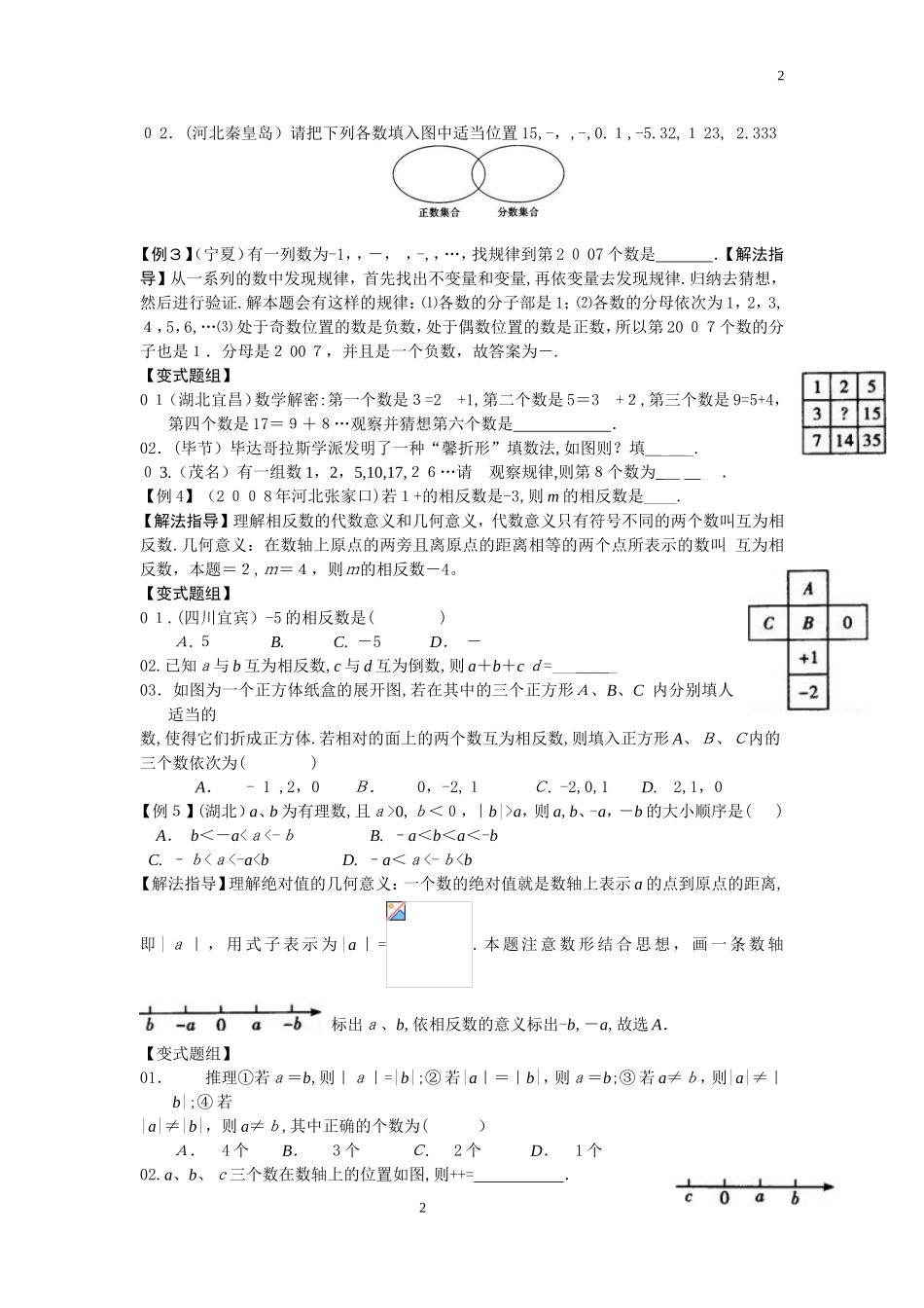 2024年人教版七年级数学上册辅导讲义_第2页