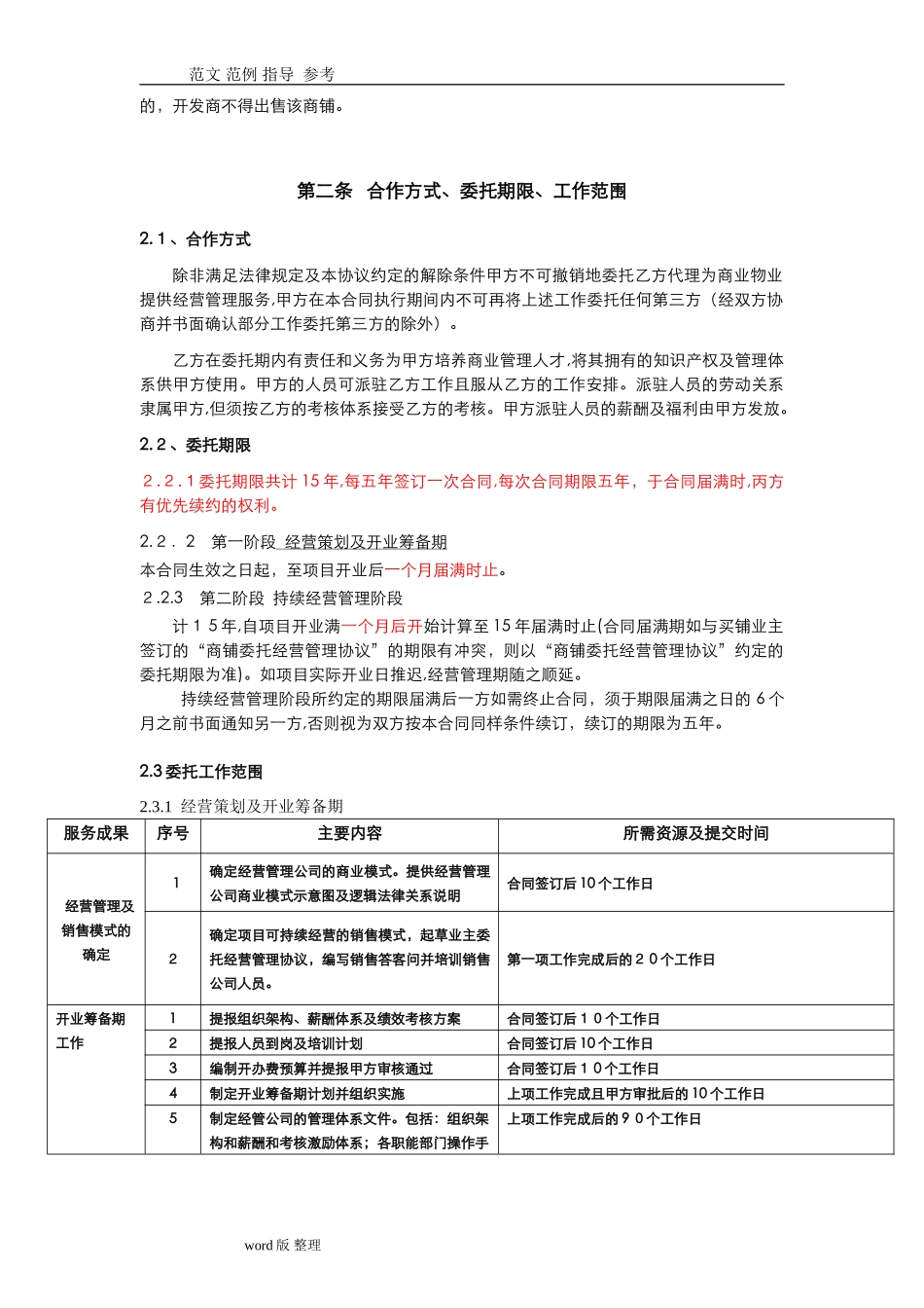 2024年商业委托经营管理合同范本_第2页