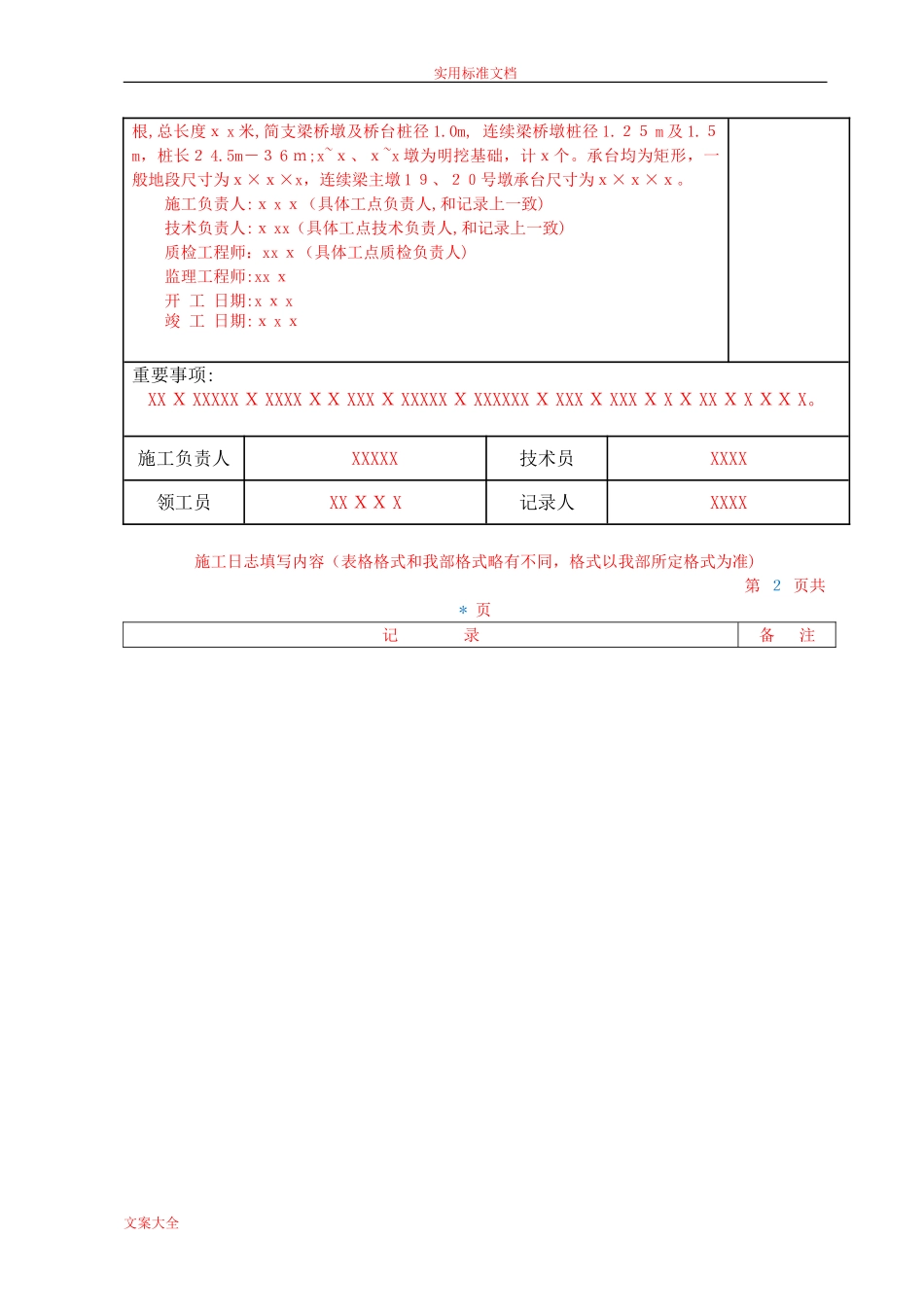 2024年施工日志填写范例_第3页
